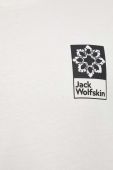 Бавовняна футболка Jack Wolfskin 10 колір бежевий з принтом