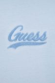 Бавовняна футболка Guess Originals з аплікацією колір блакитний