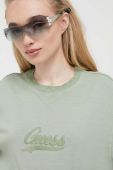 Бавовняна футболка Guess Originals колір зелений з аплікацією
