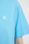 Бавовняна футболка 47brand MLB New York Yankees з аплікацією колір блакитний