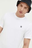 Бавовняна футболка 47brand Mlb New York Yankees колір білий з аплікацією