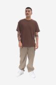 Бавовняна футболка KSUBI колір коричневий однотонний MPS23TE024-BROWN