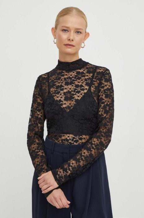 Блузка Gestuz Raina жіноча колір чорний однотонна