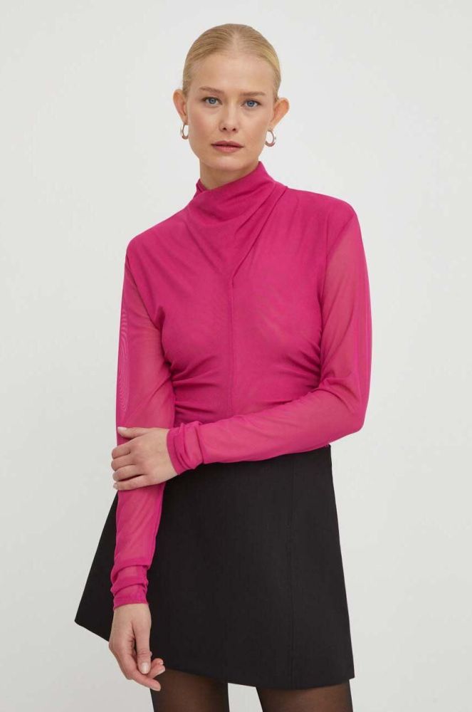 Блузка Gestuz жіноча колір рожевий однотонна (3687246)