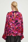 Блузка з домішкою шовку Gestuz колір рожевий візерунок