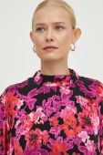 Блузка з домішкою шовку Gestuz колір рожевий візерунок