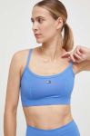 Спортивний бюстгальтер Tommy Hilfiger однотонний колір блакитний (3689330) Спортивний бюстгальтер Tommy Hilfiger однотонний колір блакитний (3689330)