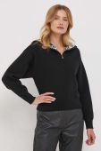 Светр Dkny жіночий колір чорний теплий гольф