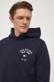 Кофта Tommy Hilfiger чоловіча колір синій з капюшоном з принтом (3693574)