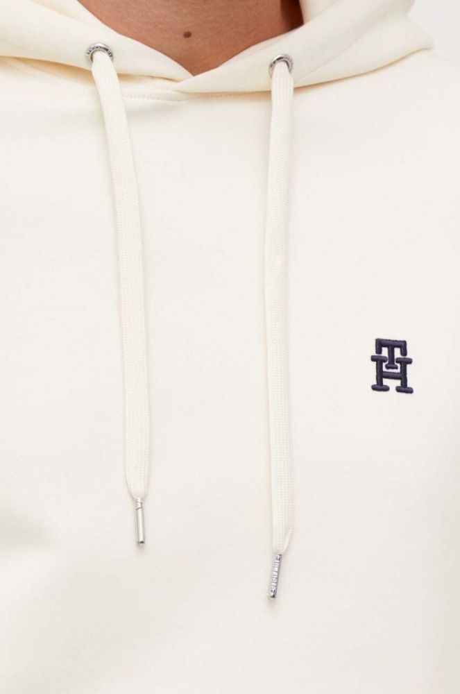 Кофта Tommy Hilfiger чоловіча колір бежевий з капюшоном однотонна (3693594) фото 5