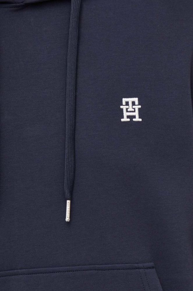 Кофта Tommy Hilfiger чоловіча колір синій з капюшоном однотонна (3693599) фото 5