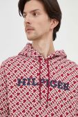 Кофта Tommy Hilfiger чоловіча колір бордовий з капюшоном візерунок (3681710)