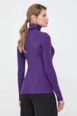 Лонгслів Marc O'Polo жіночий колір фіолетовий гольф