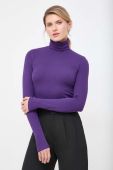 Лонгслів Marc O'Polo жіночий колір фіолетовий гольф