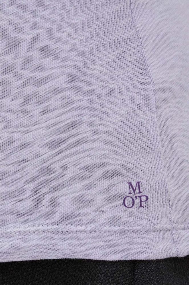 Бавовняний лонгслів Marc O'Polo колір фіолетовий (3635578) фото 5