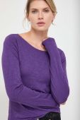 Бавовняний лонгслів Marc O'Polo колір фіолетовий (3635583)