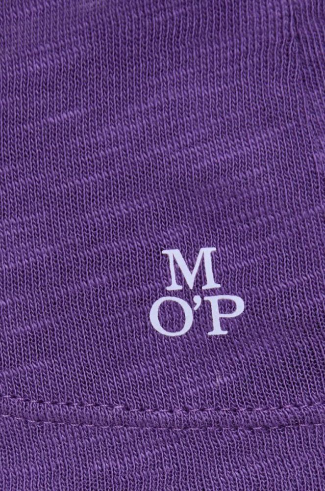 Бавовняний лонгслів Marc O'Polo колір фіолетовий (3635583) фото 6