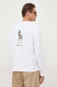 Бавовняний лонгслів Polo Ralph Lauren колір білий однотонний (3691611)