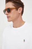 Бавовняний лонгслів Polo Ralph Lauren колір білий однотонний (3691611)