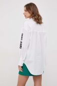 Бавовняна сорочка Dkny жіноча колір білий relaxed класичний комір