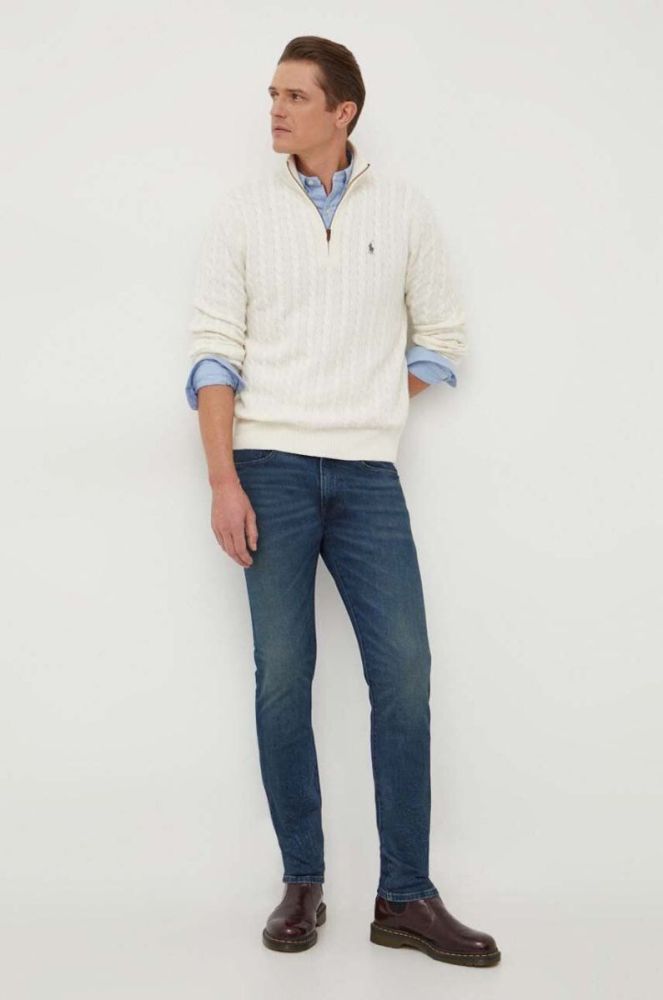 Бавовняна сорочка Polo Ralph Lauren чоловіча regular комір button-down колір блакитний (3691665) фото 2