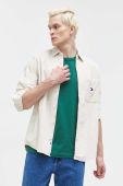 Вельветова сорочка Tommy Jeans колір бежевий relaxed класичний комір (3693641)