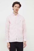 Бавовняна сорочка Tommy Hilfiger чоловіча колір червоний slim комір button-down (3681743)