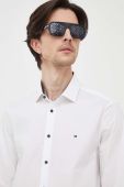Сорочка Tommy Hilfiger чоловіча колір білий slim з італійським коміром