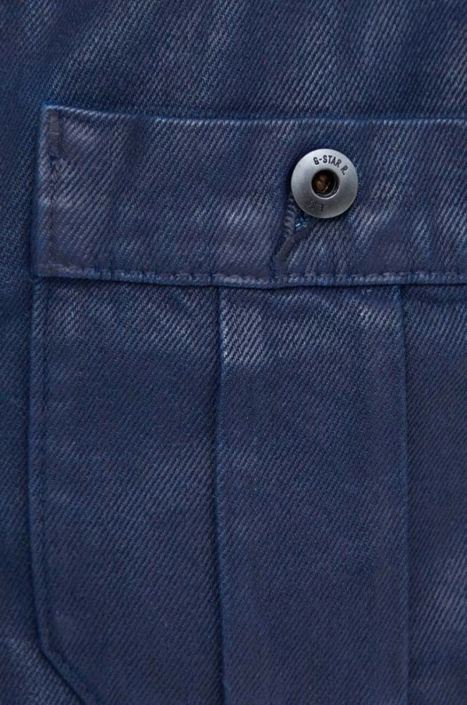 Джинсова куртка G-Star Raw жіноча колір синій перехідна oversize фото 5