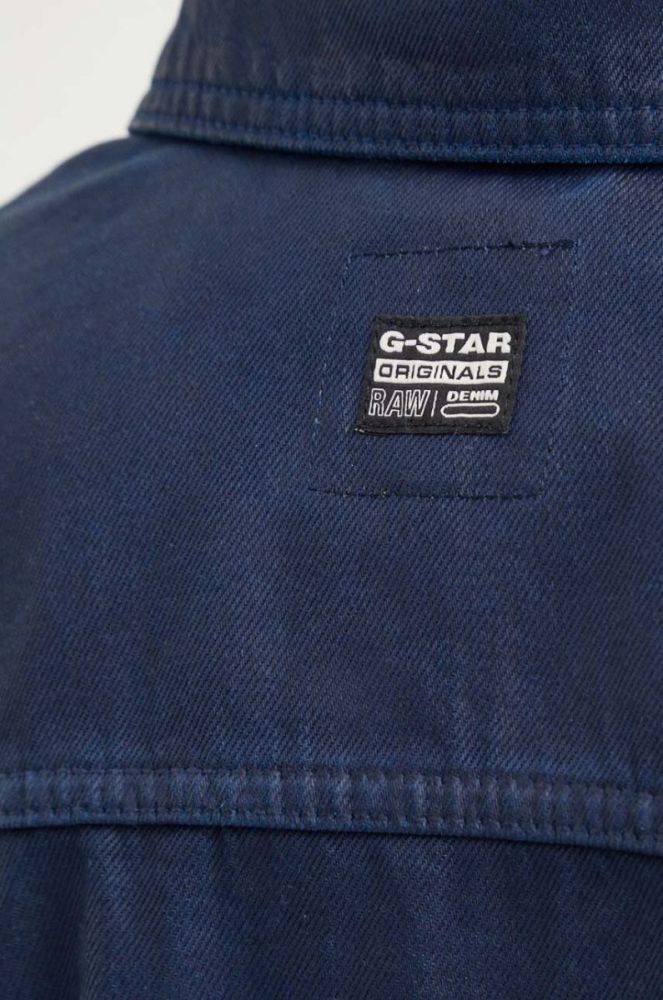 Джинсова куртка G-Star Raw жіноча колір синій перехідна oversize фото 6