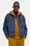 Джинсова куртка G-Star Raw чоловіча колір синій перехідна Джинсова куртка G-Star Raw чоловіча колір синій перехідна