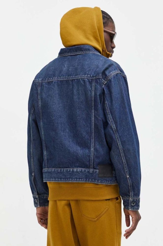 Джинсова куртка G-Star Raw чоловіча колір синій перехідна фото 3