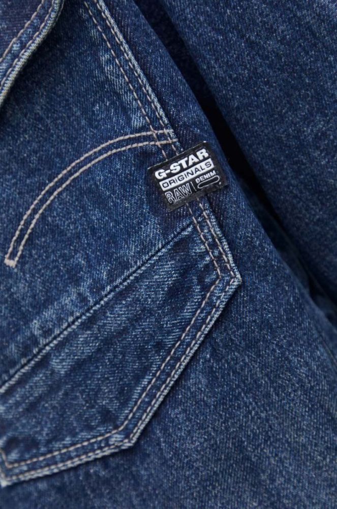 Джинсова куртка G-Star Raw чоловіча колір синій перехідна фото 6