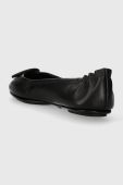 Шкіряні балетки Tory Burch Minnie Travel Ballet колір чорний  49350.006.N