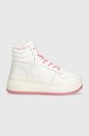 Кросівки Tommy Jeans TJW RETRO BASKET MC LACE UP колір білий EN0EN02422 Кросівки Tommy Jeans TJW RETRO BASKET MC LACE UP колір білий EN0EN02422