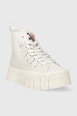 Шкіряні кеди Tommy Jeans TJW PLATFORM MC жіночі колір білий EN0EN02498