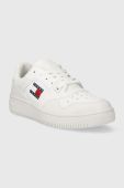 Шкіряні кросівки Tommy Jeans TJW RETRO BASKET ESS колір білий EN0EN02505