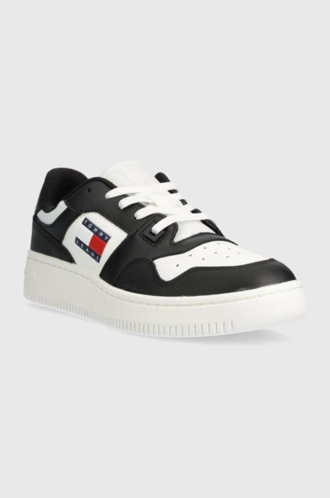 Шкіряні кросівки Tommy Jeans TJW RETRO BASKET ESS колір чорний EN0EN02505 (3682907) фото 2