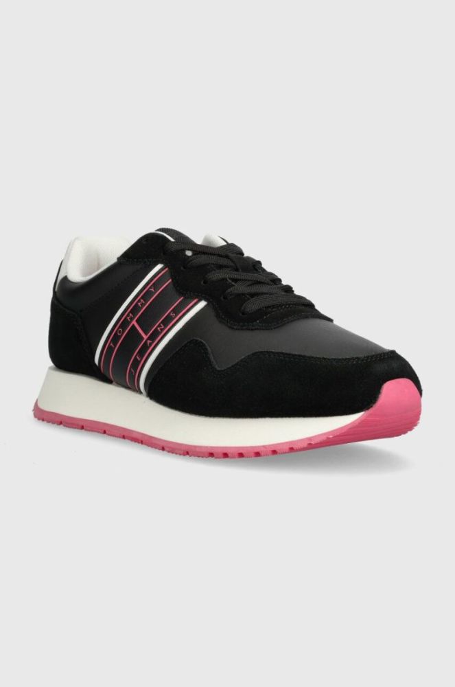 Шкіряні кросівки Tommy Jeans TJW EVA RUNNER MAT MIX ESS колір чорний EN0EN02510 фото 2