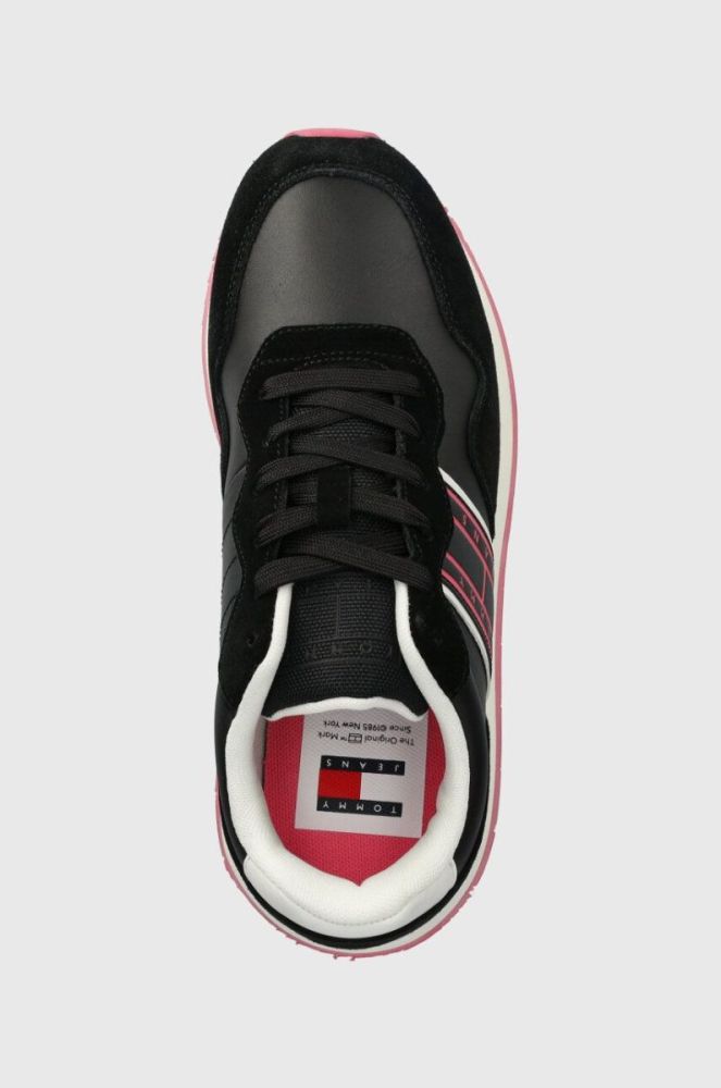 Шкіряні кросівки Tommy Jeans TJW EVA RUNNER MAT MIX ESS колір чорний EN0EN02510 фото 4