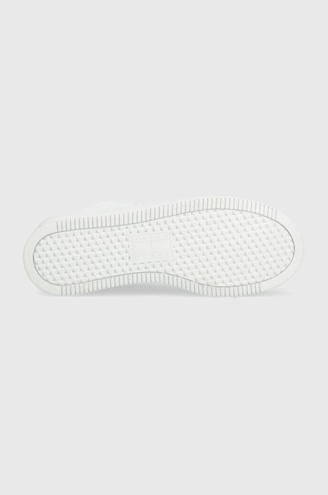 Шкіряні кросівки Tommy Jeans TJW FLATFORM ESS колір білий EN0EN02518 фото 5
