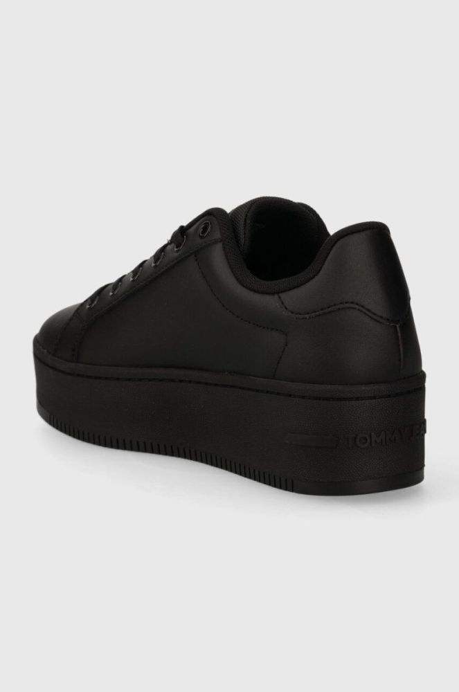 Шкіряні кросівки Tommy Jeans TJW FLATFORM ESS колір чорний EN0EN02518 фото 3