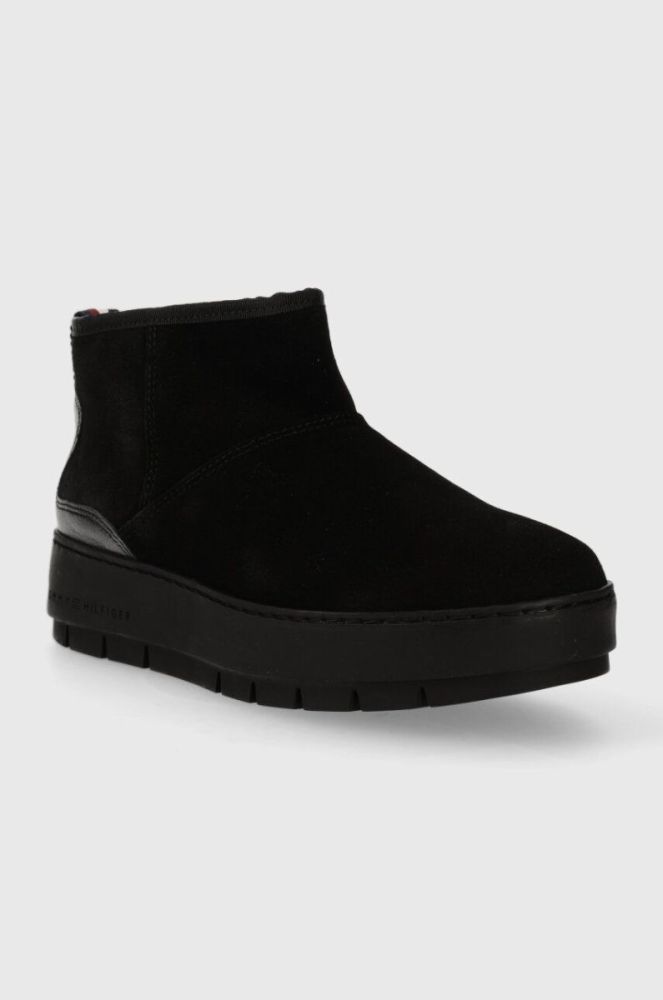 Шкіряні чоботи Tommy Hilfiger METALLIC SUEDE SNOWBOOT колір чорний FW0FW07850 фото 2