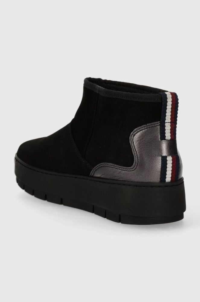 Шкіряні чоботи Tommy Hilfiger METALLIC SUEDE SNOWBOOT колір чорний FW0FW07850 фото 3