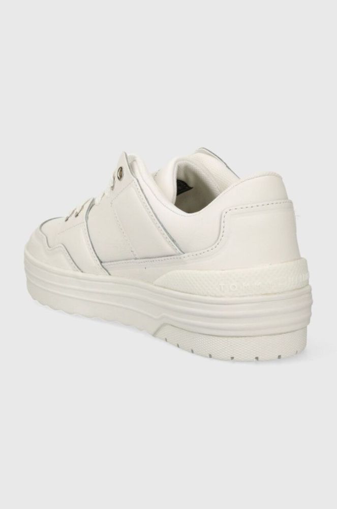 Шкіряні кросівки Tommy Hilfiger TH BASKET SNEAKER LO колір білий FW0FW07756 (3690491) фото 3