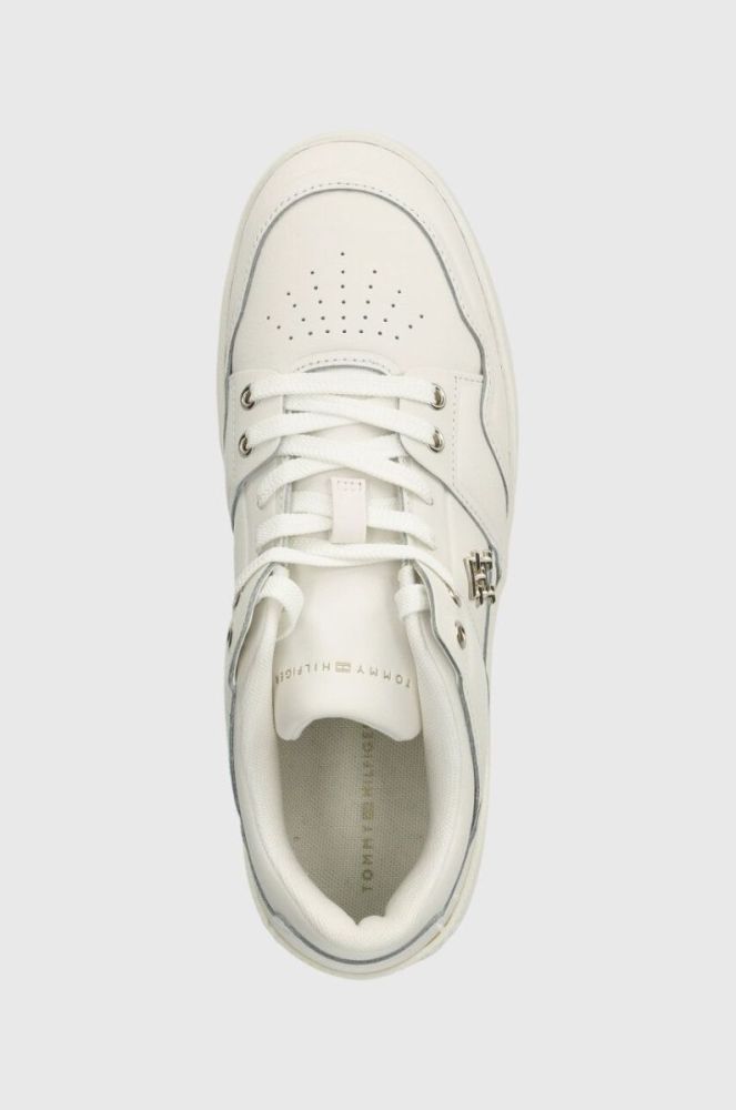Шкіряні кросівки Tommy Hilfiger TH BASKET SNEAKER LO колір білий FW0FW07756 (3690491) фото 4