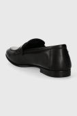 Шкіряні мокасини Tommy Hilfiger ESSENTIAL LEATHER LOAFER жіночі колір чорний на плоскому ходу FW0FW07769