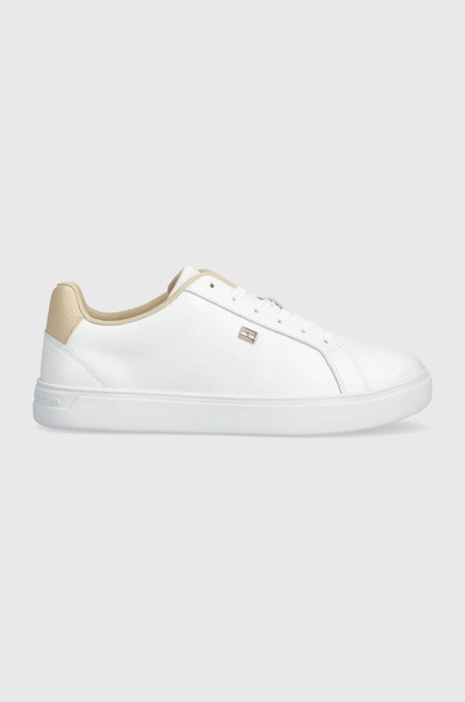 Шкіряні кросівки Tommy Hilfiger ESSENTIAL COURT SNEAKER колір білий FW0FW07686