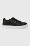 Шкіряні кросівки Tommy Hilfiger ESSENTIAL COURT SNEAKER колір чорний FW0FW07686 Шкіряні кросівки Tommy Hilfiger ESSENTIAL COURT SNEAKER колір чорний FW0FW07686