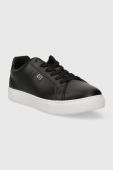 Шкіряні кросівки Tommy Hilfiger ESSENTIAL COURT SNEAKER колір чорний FW0FW07686